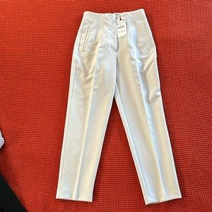 NWT Zara high waisted pants bone white medium